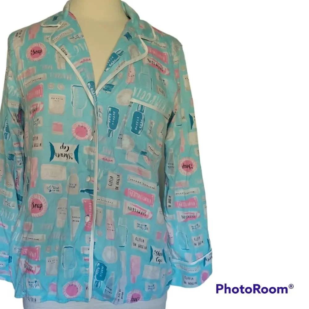 KATE SPADE DREAM A LITTLE DREAM PAJAMA TOP - S